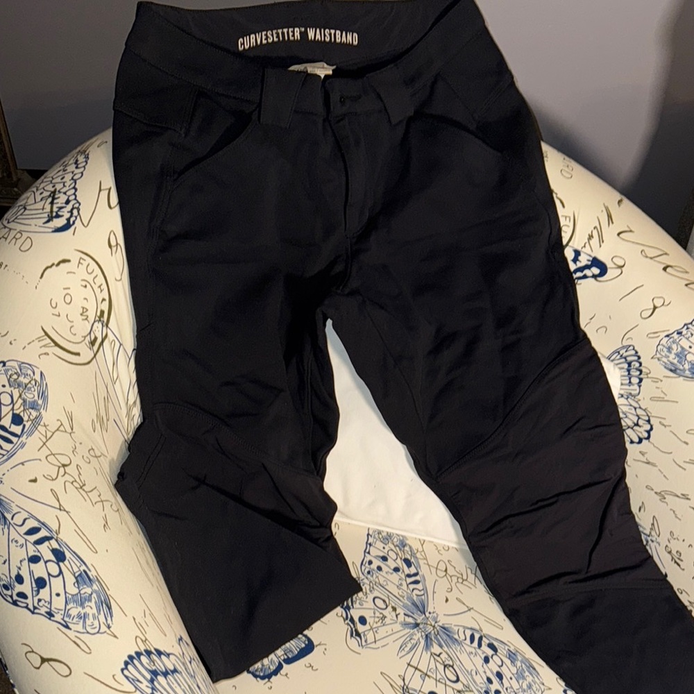 Duluth Trading Co Black Curvesetter Straight Leg Pants SZ 8